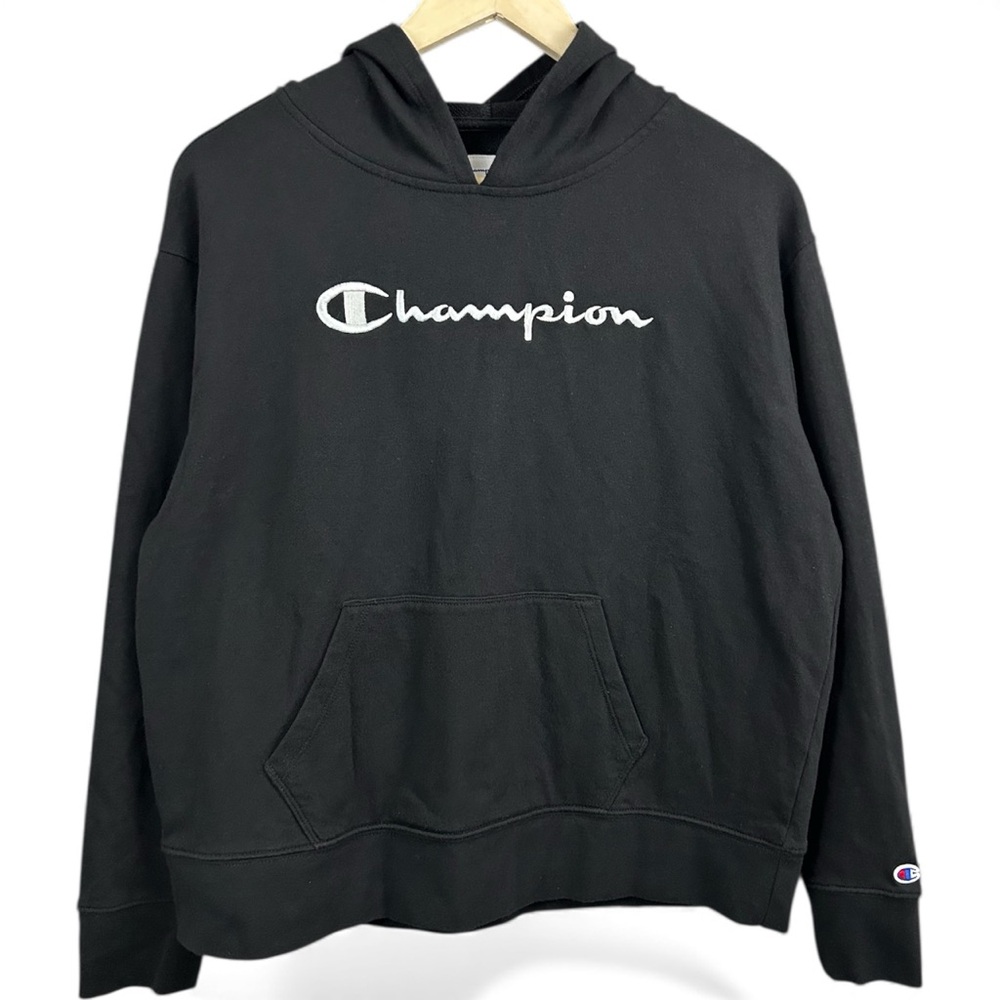 Champion Black Pullover Hoodie Size Large